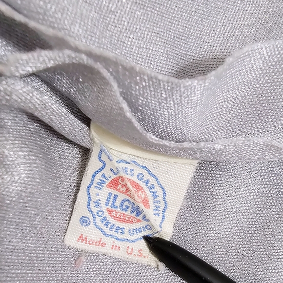 70's Vintage The Collection Silver Accordion Bodice Peplum A-Line Midi Dress - Picture 7 of 8